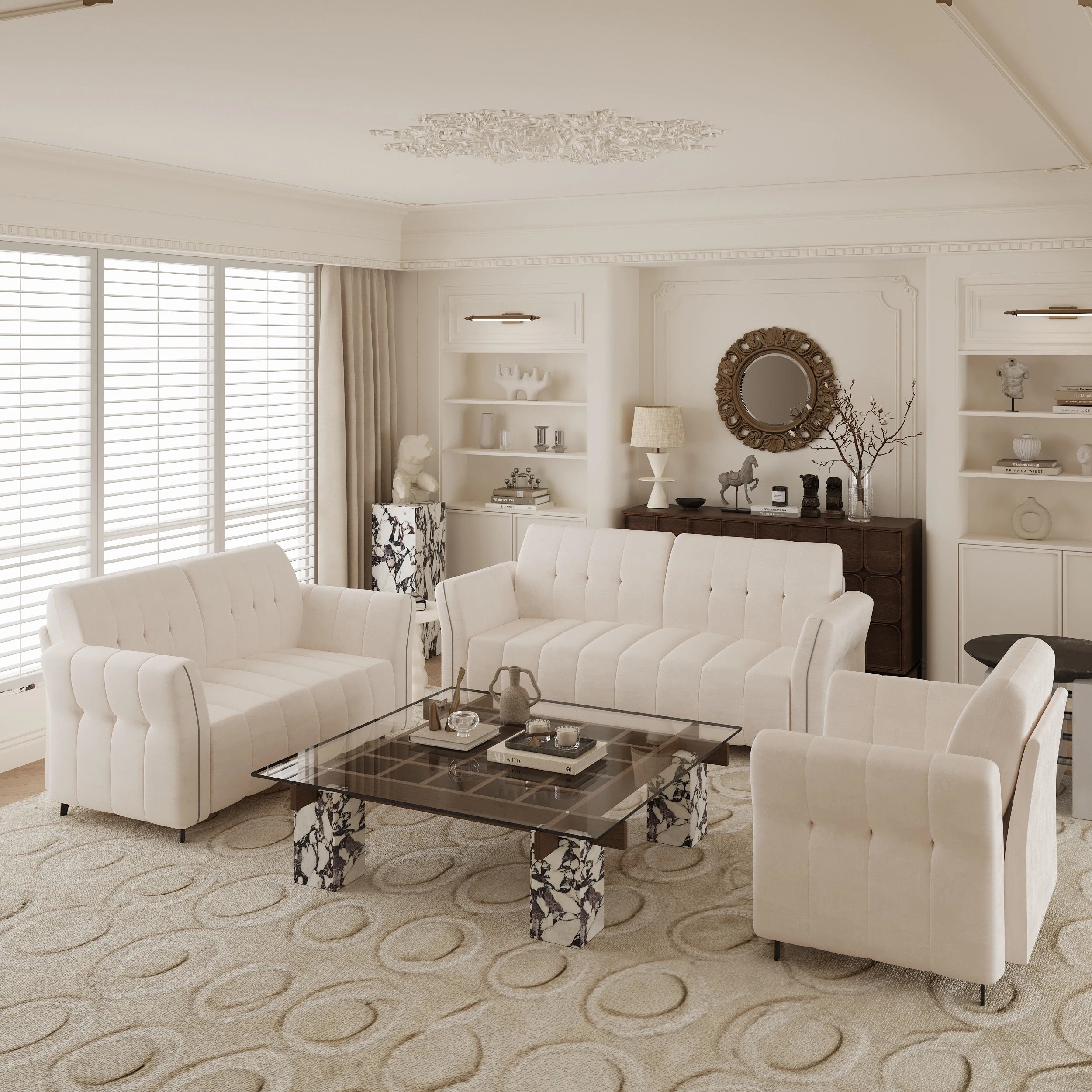 Image of 3-Piece Cydra Sofa Set Without Cushions